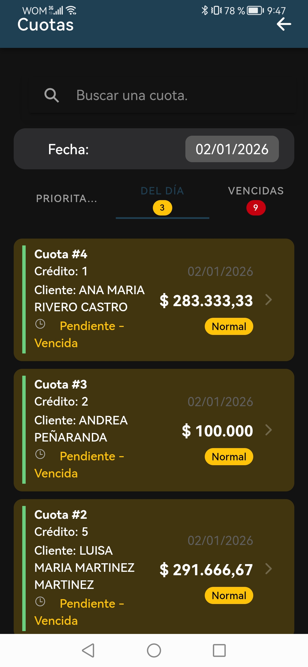 App móvil Abbanzar para cobradores: registro de pagos en campo